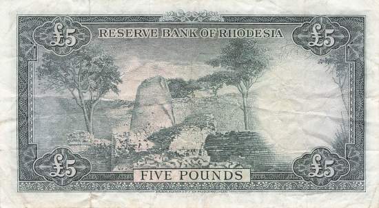 5 Pounds Rhodesien 1964 p26a